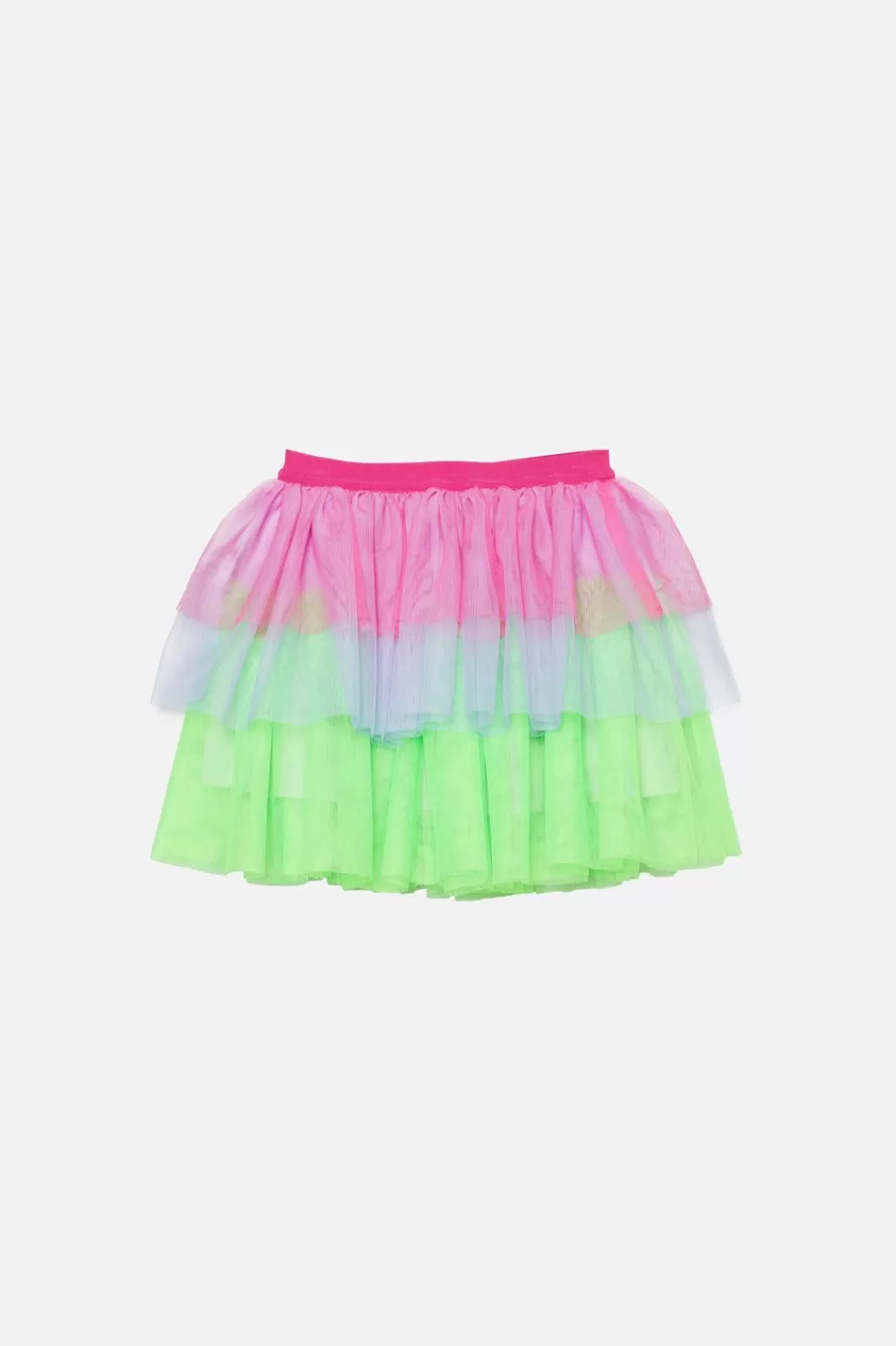 Bottoms<Dangerkids Colour Block Kids Mesh Layered Skirt