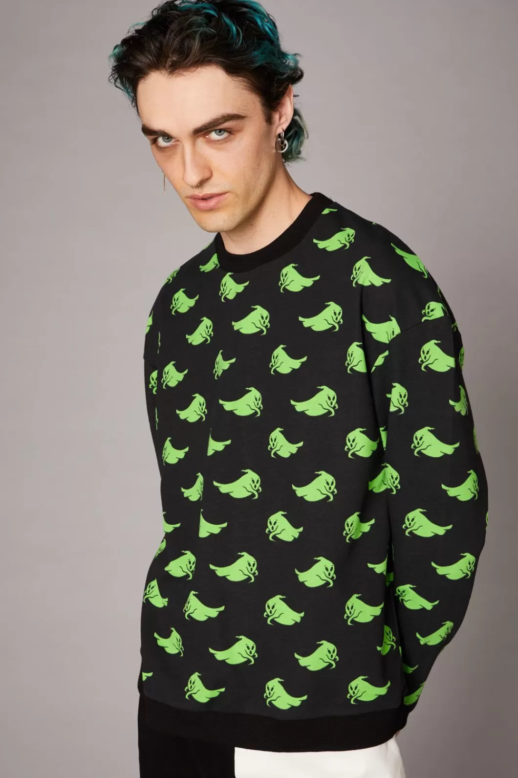 Jumpers & Knits<Black Friday Green Ghost Goth Sweater