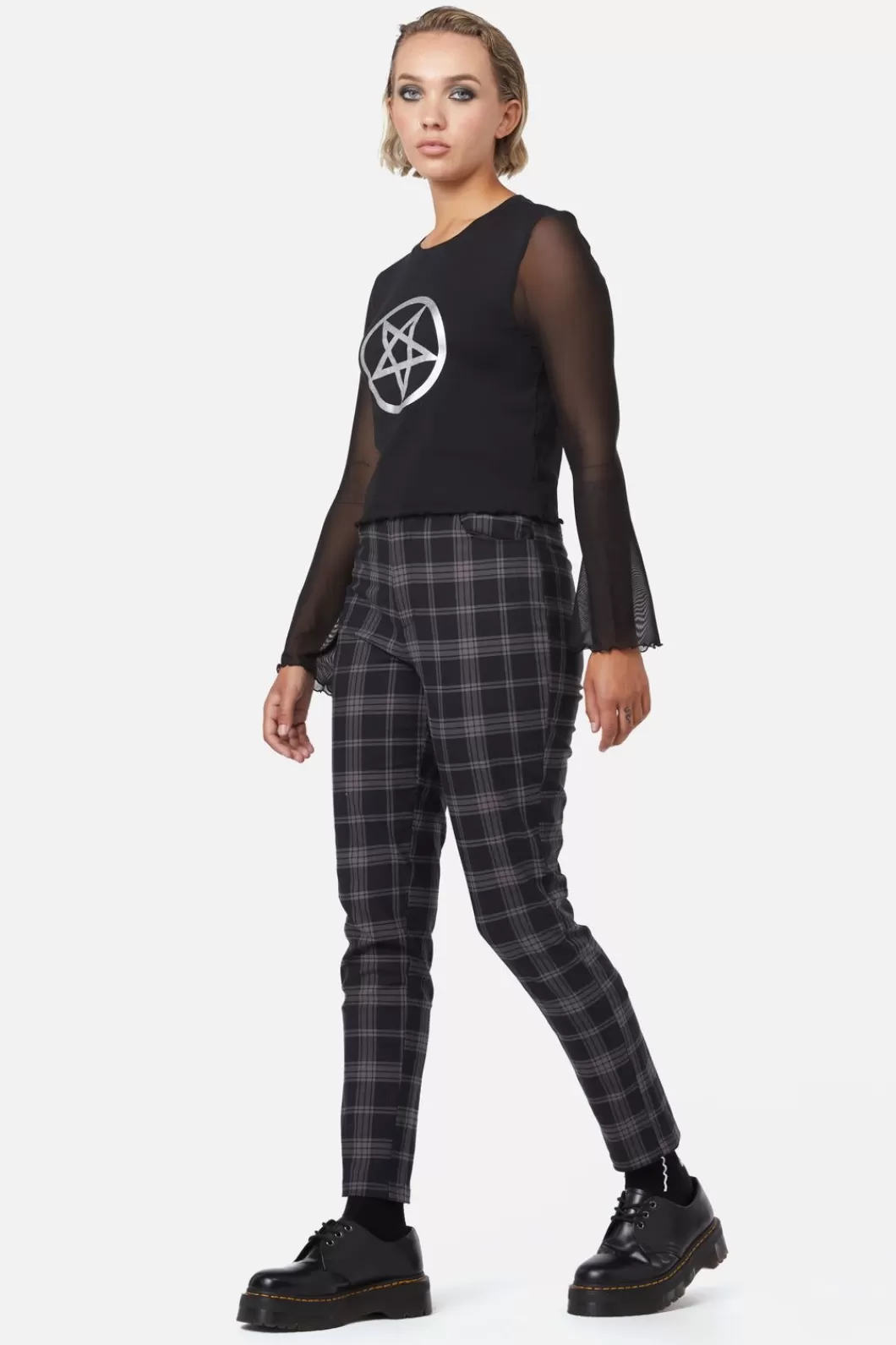 Blouses & Tops<Dangerfield Pentagram Contrast Mesh Top