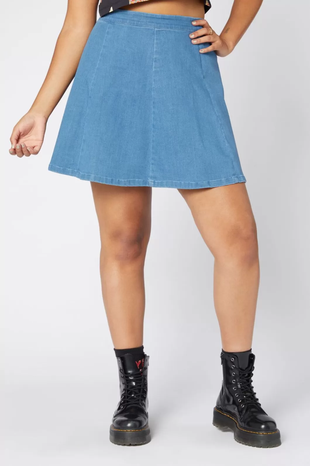 Skirts & Skorts<Dangerfield Skater Denim Mini Skirt