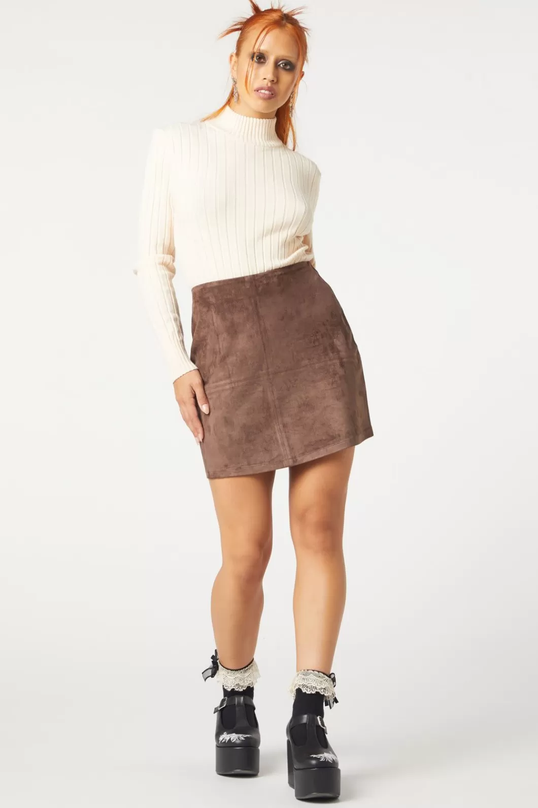 Skirts & Skorts<Dangerfield Suede Glade Skirt